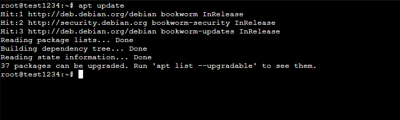 APT - Update im LXC Container