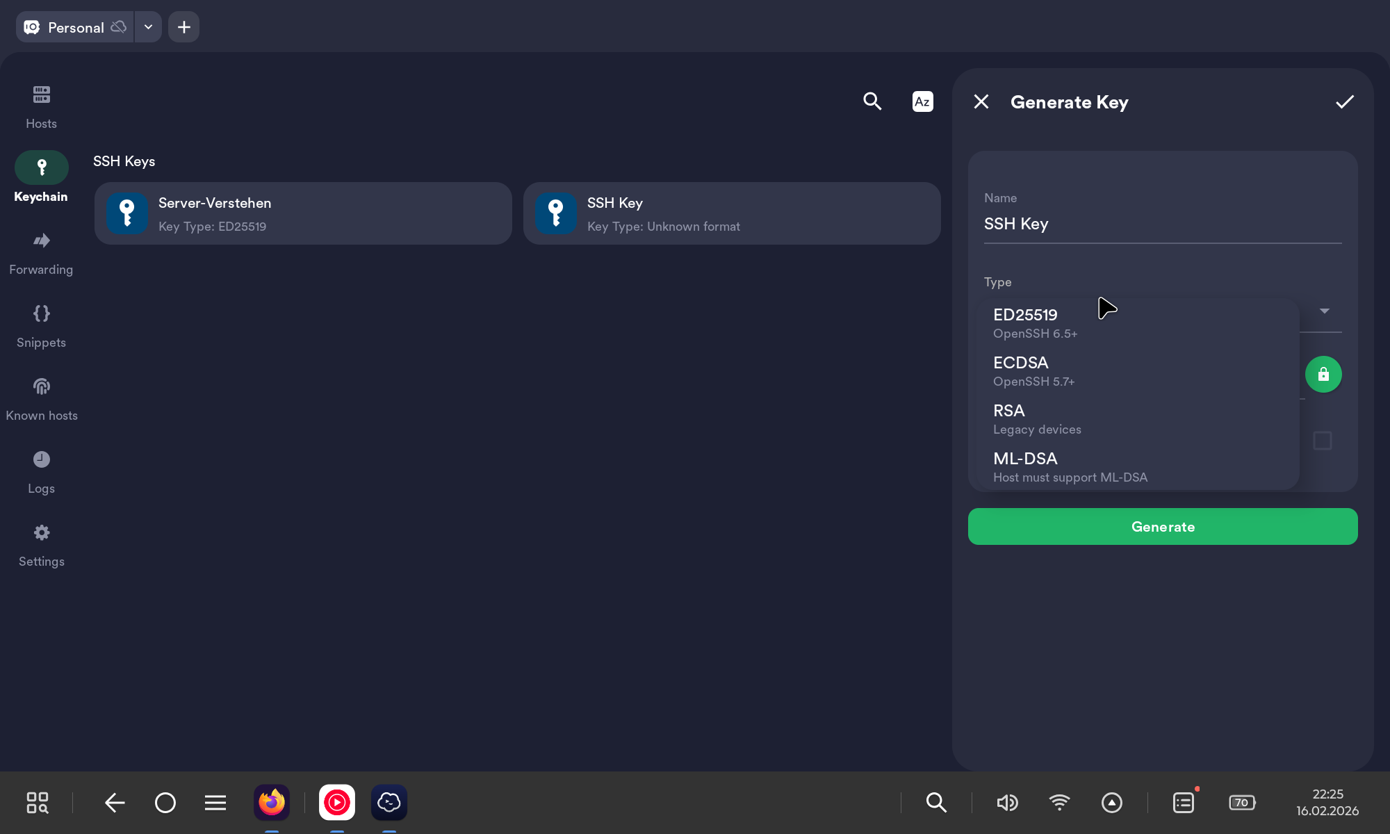 SSH-Key Verschlüsselungsmethode