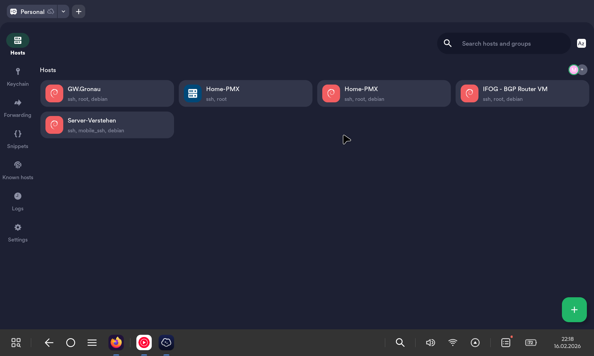 Termius - SSH / SFTP Programm für Terminal Verbindungen